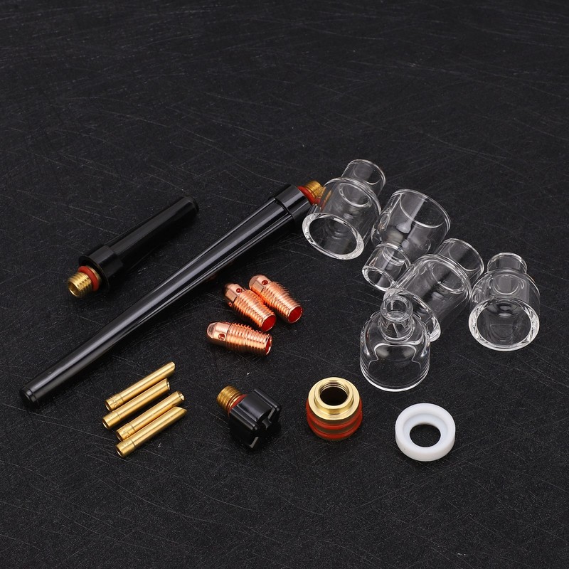 Welding Torch Accessories Kit Glass Cup Nozzle Brass Consumables for