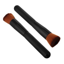 NOLITOY Cute Blush Brush Flat Foundation Brush Set for Liquid Makeup Easy to Cle
