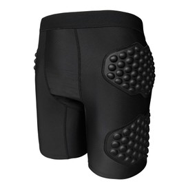 Topeter Padded Shorts for Men, Butt Pads for Skating, Compression Shorts Butt Protection Hip Protector for Skateboard Basketball Football L