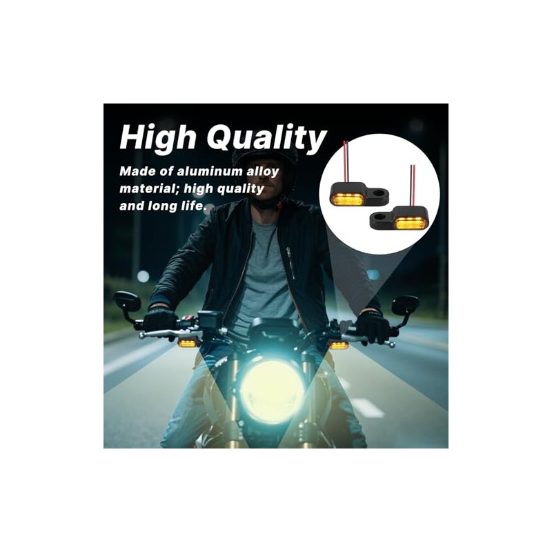 Pack of 2 Mini Motorcycle LED Indicators 12 V E24