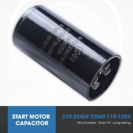 Seentech 270-324 uf/MFD 110-125 VAC ±20% CD60 Round Motor Start Capacitor 50/60 Hz AC Electric Motor Universal Fit for AC Motor Run or Fan Start and Cool or Heat Pump Air Conditioner