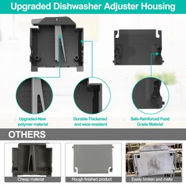 Upgraded W10350375 Dishwasher Top Rack Adjuster Parts & W10588164 W10588165 Dishwasher Rack Adjuster Housing for Whirlpool WDT730PAHZ0, WDT750SAHZ0, Fit Kenmore Kitchenaid Dishwasher Parts Upper Rack