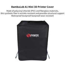 FYSETC 3D Printer Enclosure Compatible with Resin and A1 Mini Small Printing Project: 13.9 L x 12.8 W x 18.5 H inch Protection from Sunlight Dust Dirt Black