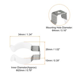 TOP-VIGOR 20 Stück T8 U-Clips, Halterung für LED-Glühbirne, Halterung, Halterung, Edelstahl, Leuchtstoffröhrenhalter, Schraubrohrschellen, Federhalter, Werkzeug-Clips, um Durchhängen zu verhindern,