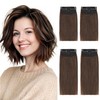 SEGO 4 Pcs Clip in Short Hair Extensions Real Human