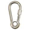 Carabiner Hook Diameter 6 x 60 mm with Locking Screw and Thimble Made of Stainless Steel V4A 1 Piece A4 Carabiner