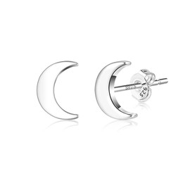 ASH'S CHOICE Women's 925 Silver Stud Earrings, Hypoallergenic Glitter Sterling Silver Stud Earrings, Small Cartilage Earrings, Stud Earrings for Women, Geometric Earrings,