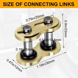 OIIKI #520 Chain Master Link 2 Pack, Roller Chain Connecting Links, Master Connector Link O-Ring for Motorcycle Dirt Bike Pitpro Agricultural Machine Tractors