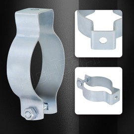 Highcraft DI-HF01 Rigid Conduit Clamp with Nut and Bolt 1'' Zinc Plated Steel, 1” - Single, Chrome