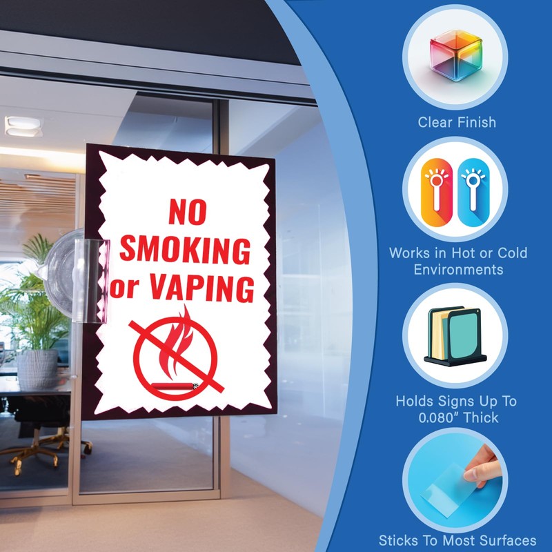 Suction Cup Sign Holder - Stick on Sign Grip for