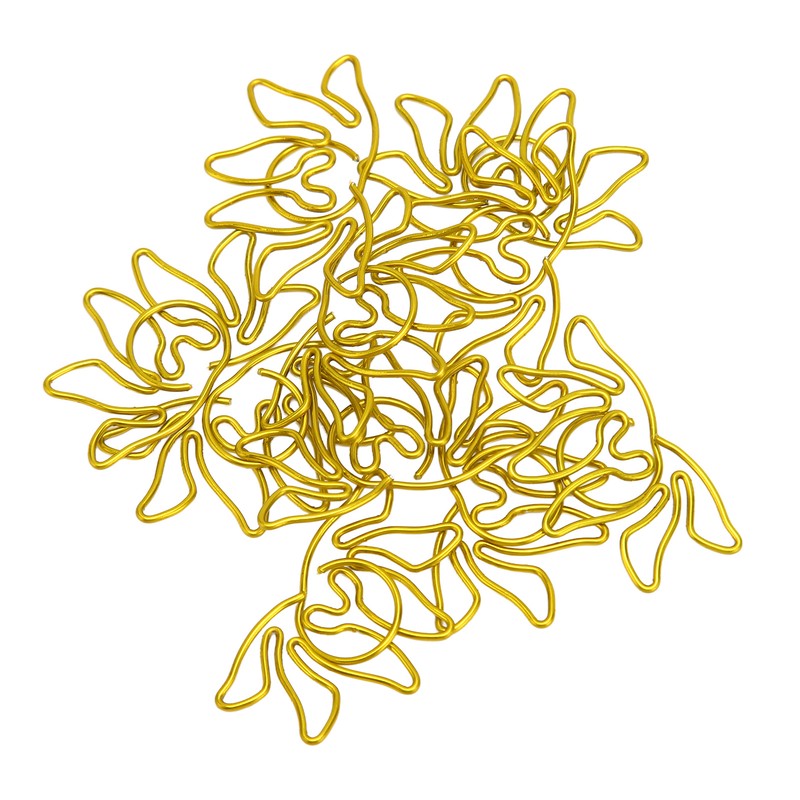 100pcs Shaped Paper Clips Flower Shape Metal Portable Office Clips