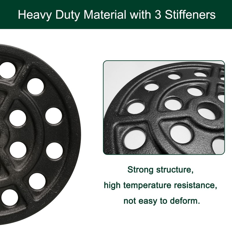 Quantfire 6.5" Cast Iron Bottom Fire Grate, BBQ High Heat