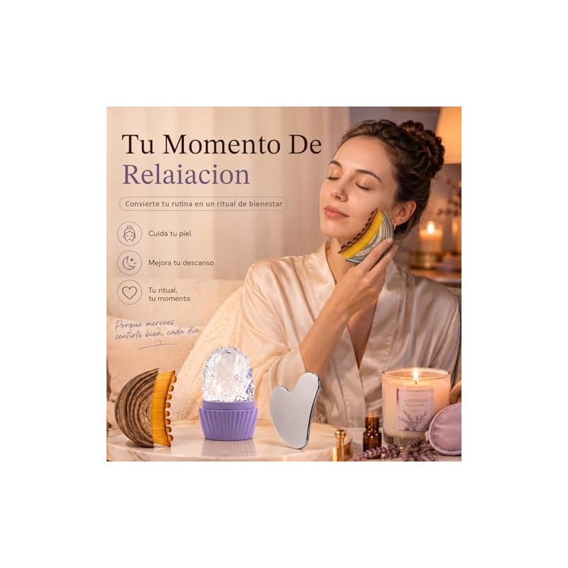 Kit de Skincare Facial 3 en 1, Sistema de Drenaje