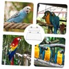 HEMOTON 2pcs Stainless Steel Parrot Perch Platforms Cozy Resting Jumping