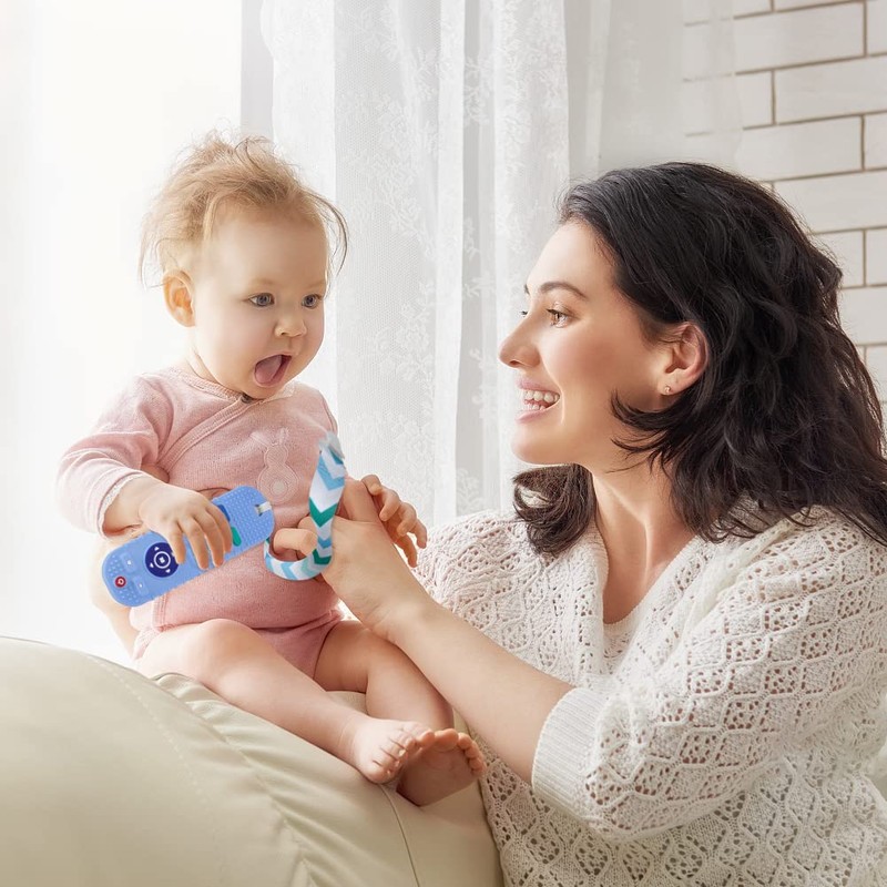 Silicone Baby Teething Toys, Remote Control Shape Teethers Toys with
