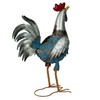 Alpine Corporation 23" Tall Outdoor Metal Silver Tail Rooster Statue