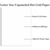 Unpunched Dotted Paper, Letter Size 100Sheets / 200Pages Loose-Leaf Paper,