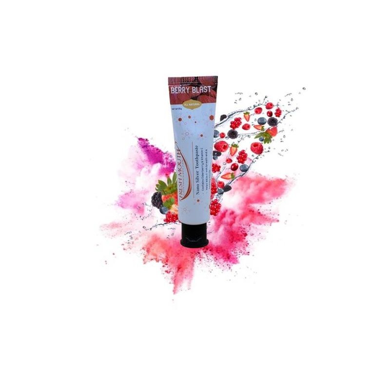 Fresh Mouth Nano-Silver Toothpaste | Single Pack Mint, Berry, Oral,