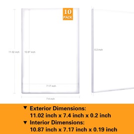 10ct Current Comic Book Toploaders - Modern Comic Book Top loaders, Crystal Clear Regular Comic Book Topload, Premium PVC Comic Book Holder, Crystal Clear Protection for Display, Storage, Collection