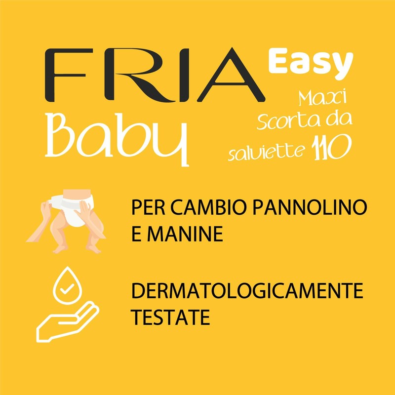Fria Easy Baby Nappy Changing Wipes with Aloe Vera and