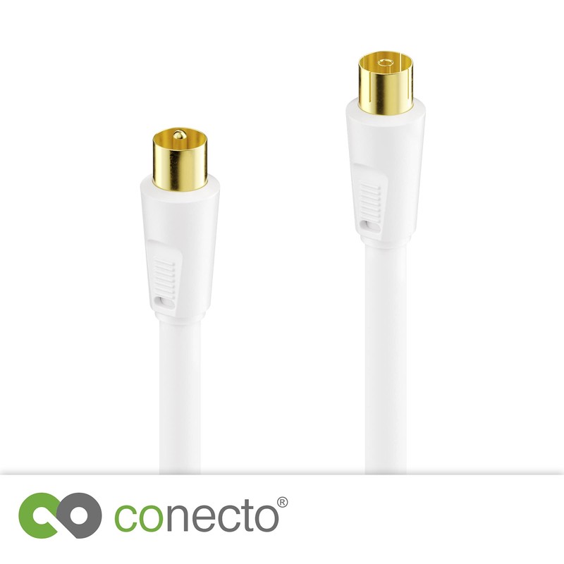 conecto TV Aerial Cable 1 m Coaxial Cable IEC Plug
