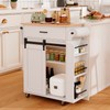 YATINEY Kitchen Island with Storage, Kitchen Storage Cabinets with Charging