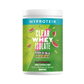 Myprotein Clear Whey Isolate Protein Powder, 1.1 Lb (20 Servings) Fruity Mike and IKE Sour Watermelon Drink Mix, 20g Protein per Serving, Daily Drink for Superior Performance