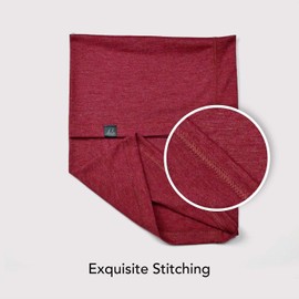 Basic Sense Multifunctional Headwear Cotton Rich Sports Snood Neck Warmer Gaiter (Burgundy, M)