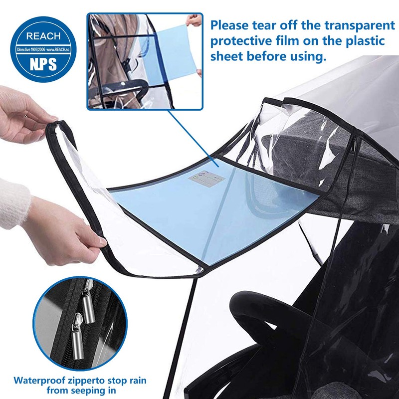 Stroller Rain Cover,Universal Stroller Accessory,Waterproof, Windproof Protection,Protect from Dust Snow,Baby