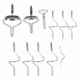 Fly Rod Guide Set, Guide Set for Fly Fishing, Strong Double Buckle Ring Made of Stainless Steel, Fishing Repair Tool, Fishing Accessories in Various Sizes for Rod Repair
