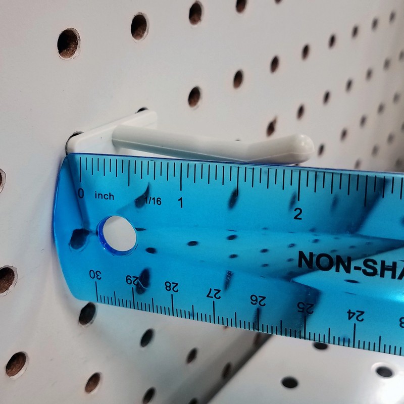2" Plastic Economy Peg Hooks for Slatwall and Pegboard, Off-White