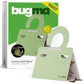 BugMD Trampas para polillas de ropa y despensa (6 unidades) – Adhesivo repelente a base de feromonas para armarios, armarios y armarios – No tóxico – Verde