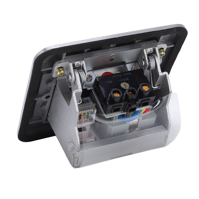 Floor Socket Waterproof Good Sealing Embedded Safe Practical Silver Bounce