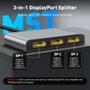 UANTIN DisplayPort Splitter for 3 Monitors Extended Display | 4K