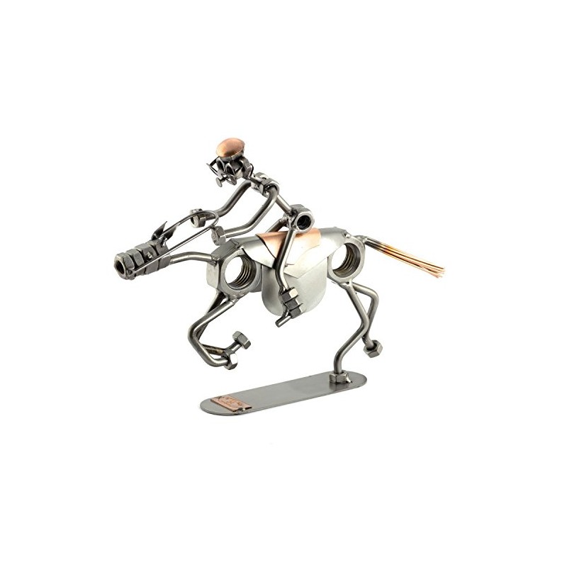 Steelman24 I Nuts and bolts sculpture HORSEBACK RIDER I Handmade