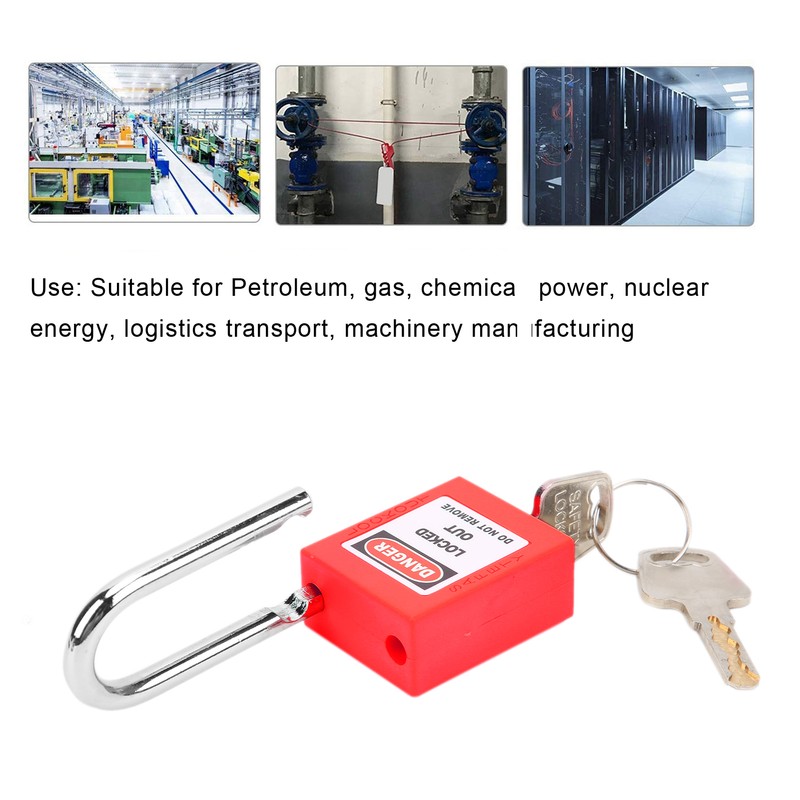 5 Sets 38mm Lockout Lock Insulation LOTO Nylon PA Steel