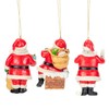 African American Santa Ornaments, 3 Assorted