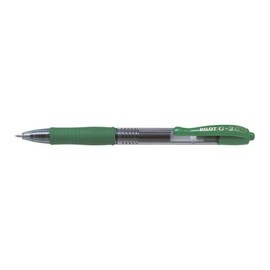 Pilot 6 x Green Retractable Gel Pens G-2 07 Medium Point