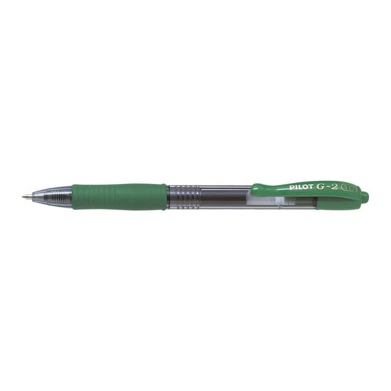 Pilot 6 x Green Retractable Gel Pens G-2 07 Medium