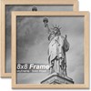 skyDrama Natural Solid Wood 8x8 Picture Frame, Display 8 x