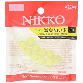 Nikko Kasei Worm Smell Ball 0.4 in (10 mm) C05 Krill GL Yellow