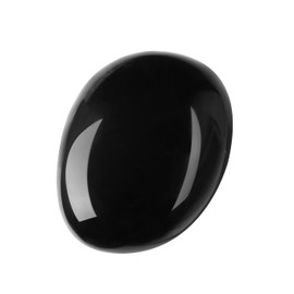 QINJIEJIE Black Obsidian Polished Healing Crystals 1.8-2.0" 2PCS Large Reiki Healing Crystal Natural Rocks Energy Tumbled Stones for Reiki Divination Meditation