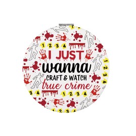 CHOORO Murder Tv Show Crime Junkie Gifts I Just Wanna Craft and Watch True Crime Makeup Mirror (Watch True Crime M)