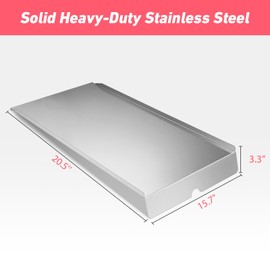 Stainless Steel Drip Tray Heat Baffle Replacement for Traeger 22 Series, Traeger Pro 575,Traeger BAC012 BCA070 BBQ07C, Lil' Tex Elite Century Pellet Grill Diffuser Plate Smoker PG24-3 Grease Pan