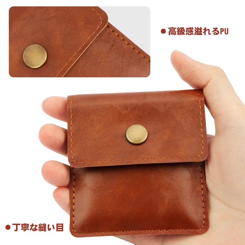 TEMLUM Portable Ashtray, Portable Purse, Set of 4, Luxury PU,