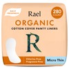 Rael Panty Liners for Women, Organic Cotton Cover - Daily