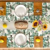 Artoid Mode Eucalyptus Leaves Summer Placemats Set of 4, 12x18