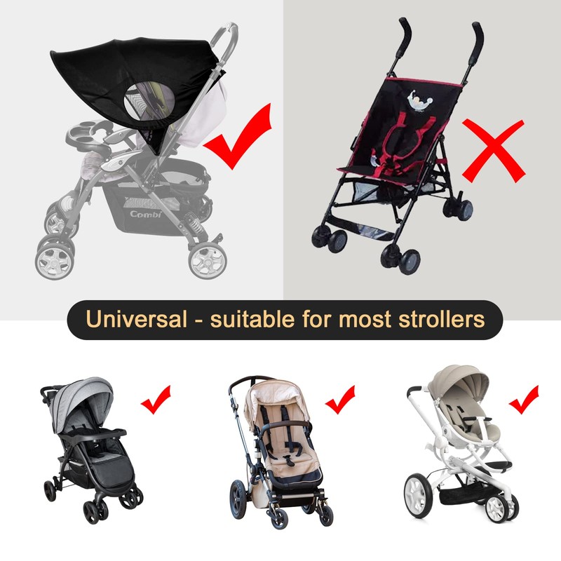Berdso Universal Pushchair Sun Shade with Protection UV Adjustable 50+