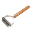 Pet Undercoat Rake Brush Double Sided Knots Removal Massage Wood