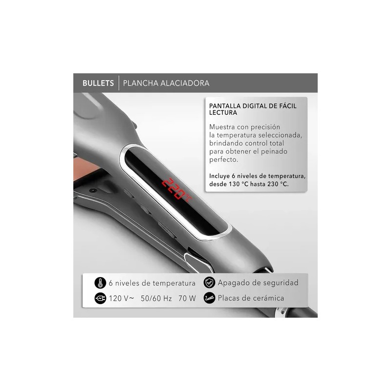 Rca Alaciadora Ceramica Ionica 6 Niveles Frizz Cero